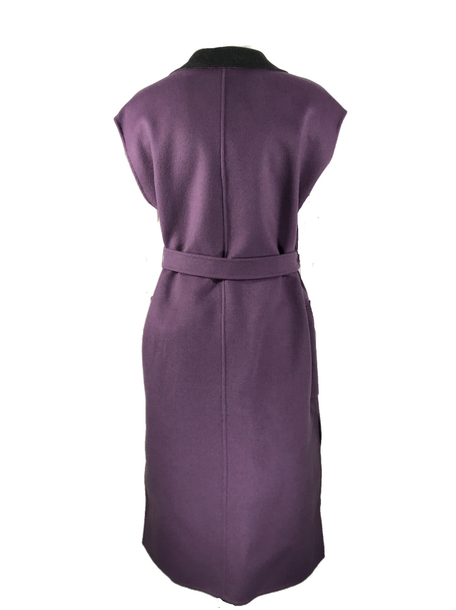 Max Mara Waist-laced Coat In Black