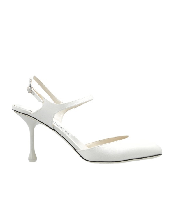 Jimmy Choo Pixie 80 Satin Décolleté In White