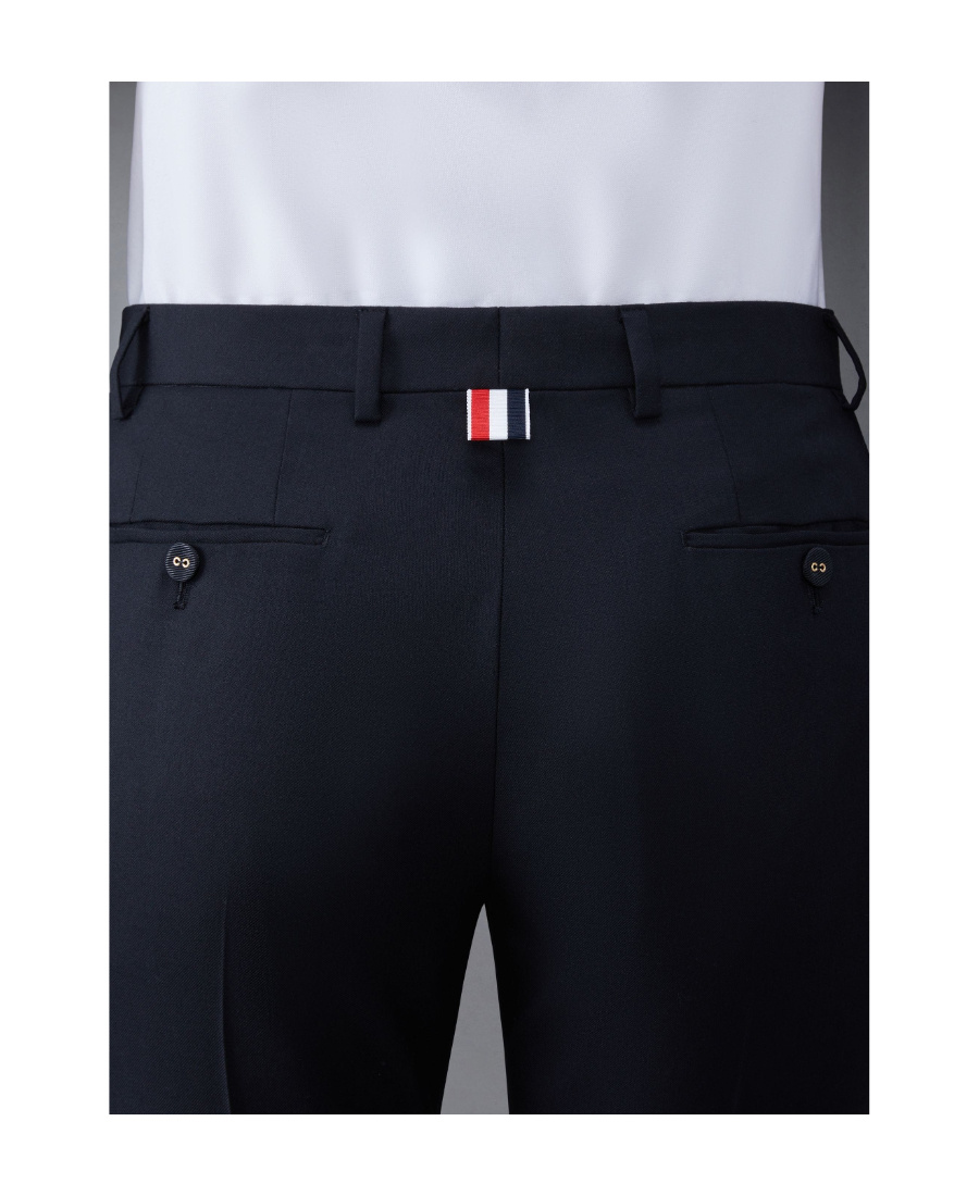 Thom Browne Cropped Tailored Trousers In Black