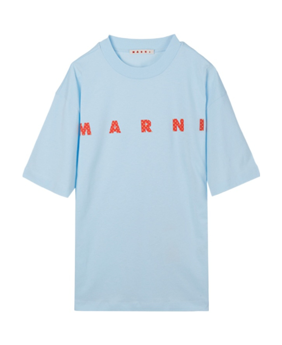 Marni Logo-print Cotton T-shirt In Gray