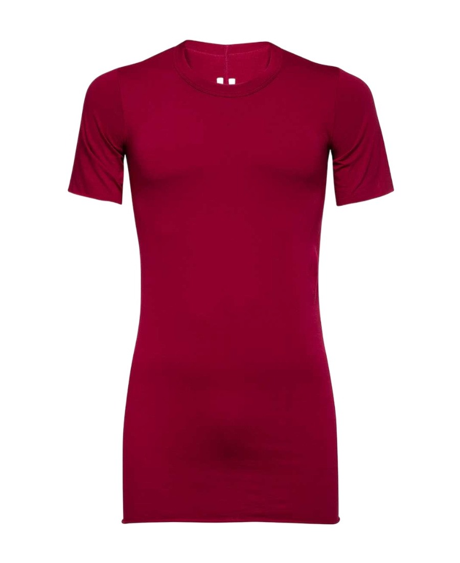 Rick Owens Open-necked Black Shirt In Red