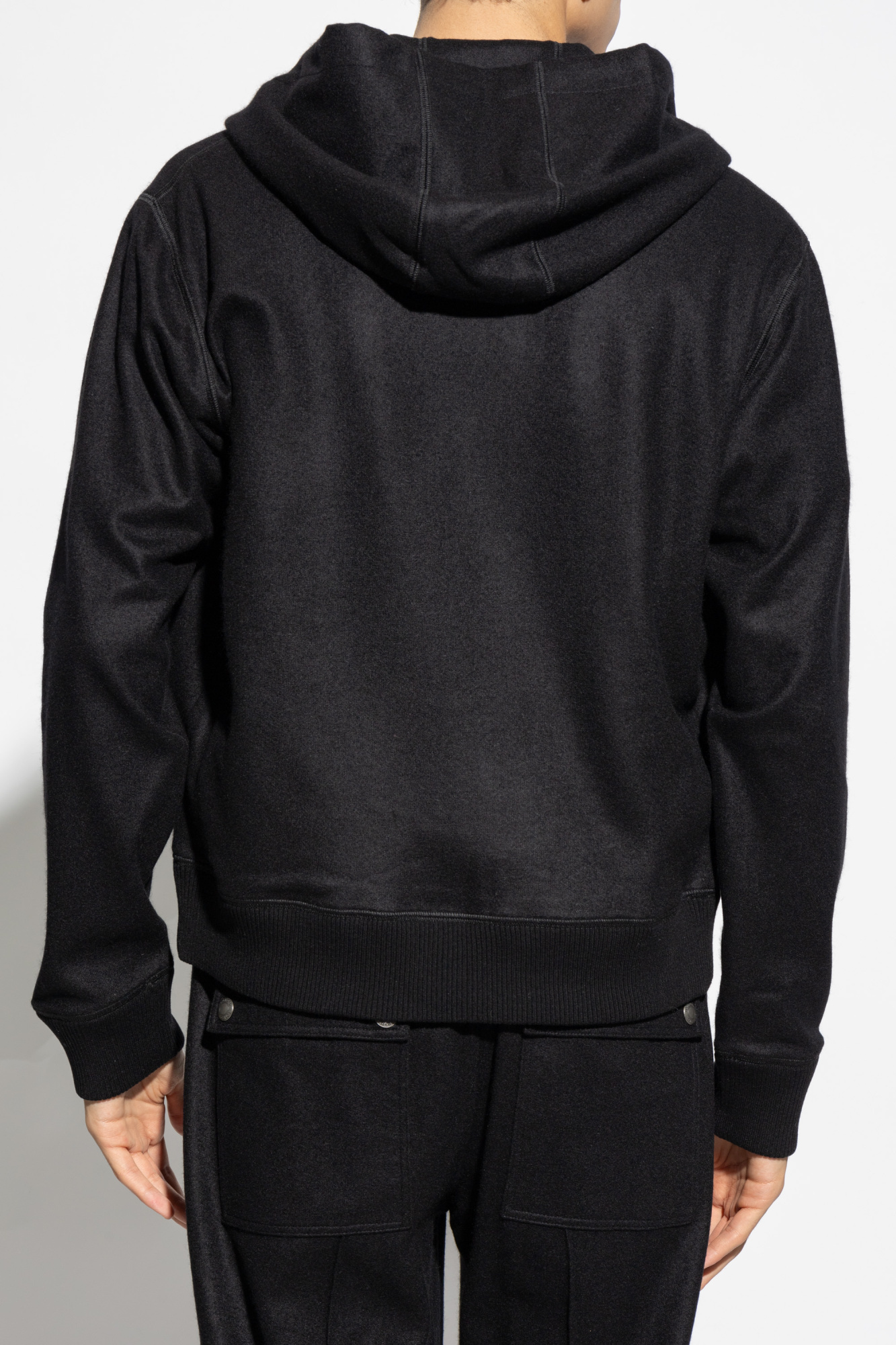 Shop Tom Ford Cashmere Hoodie In Black