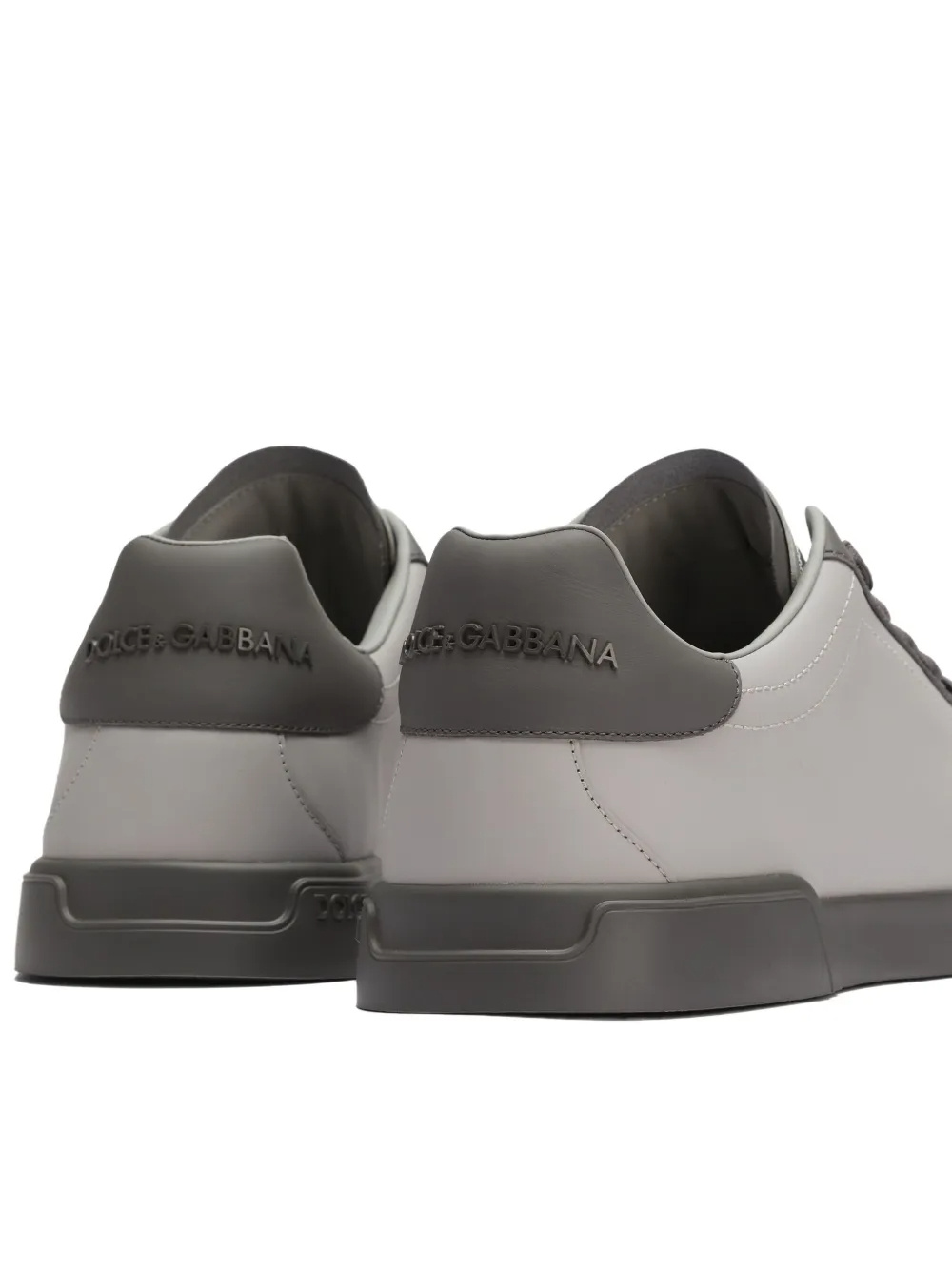 Dolce & Gabbana Lace-up Low-cut Sneakers In Gray
