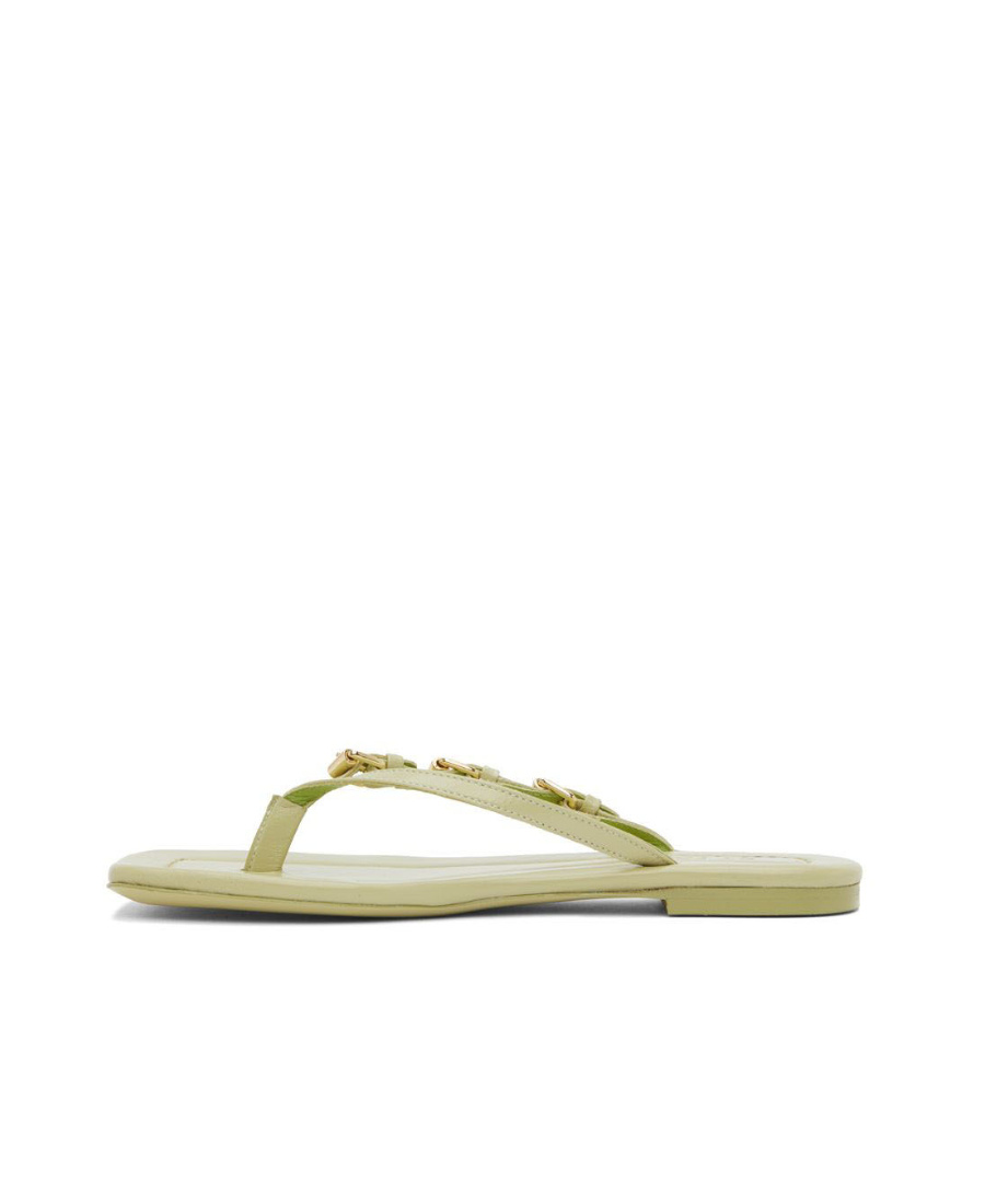 By Far Green Mare Flip Flop Sandals In Nude
