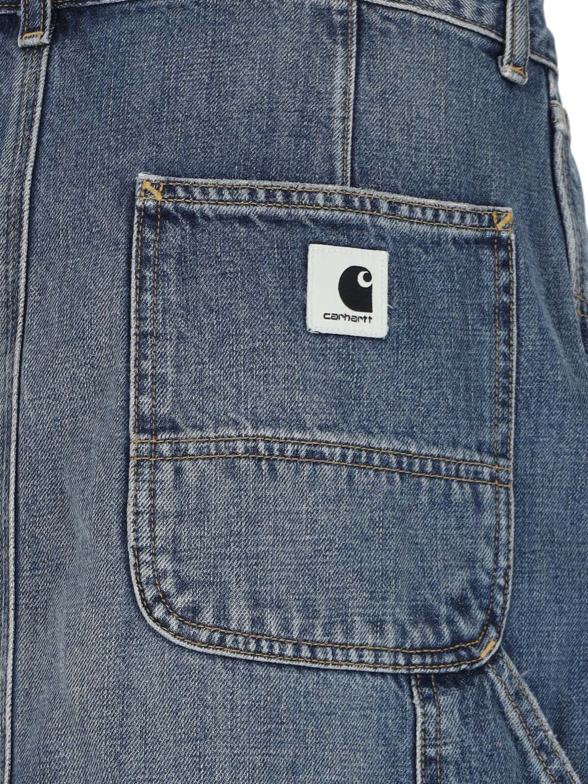 Carhartt Non-elastic Denim Mid-length Dress In Blue