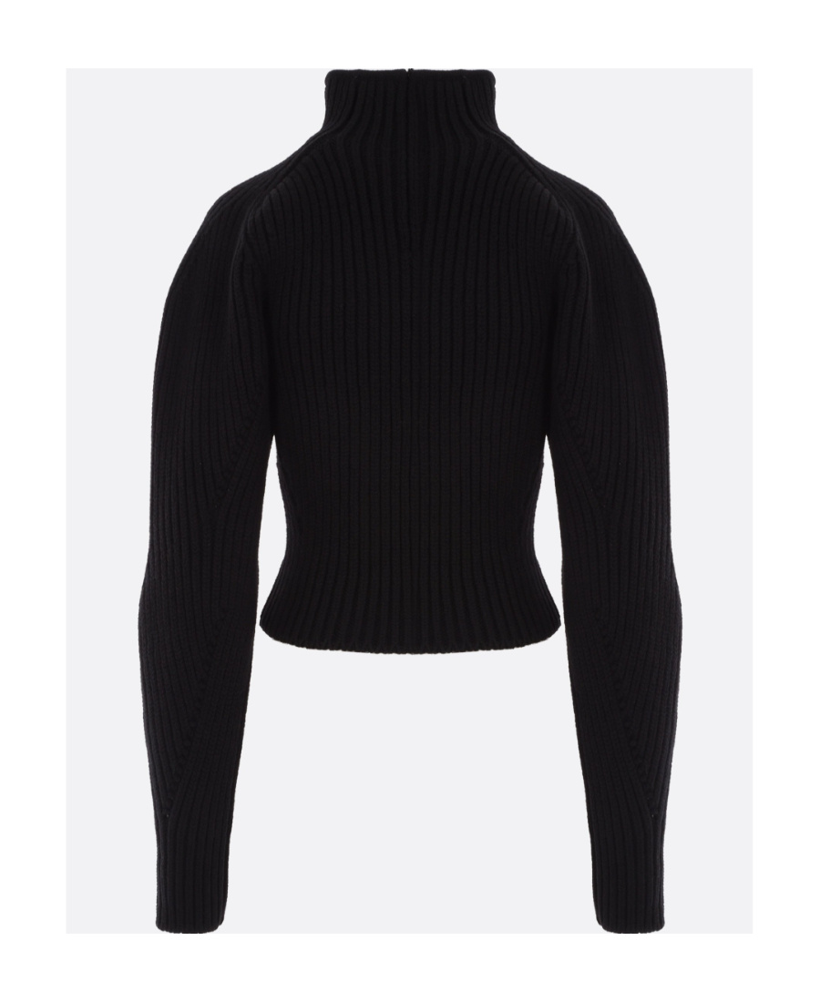 ALAÏA ALAÏA HIGH NECK DROP SHOULDER JUMPER
