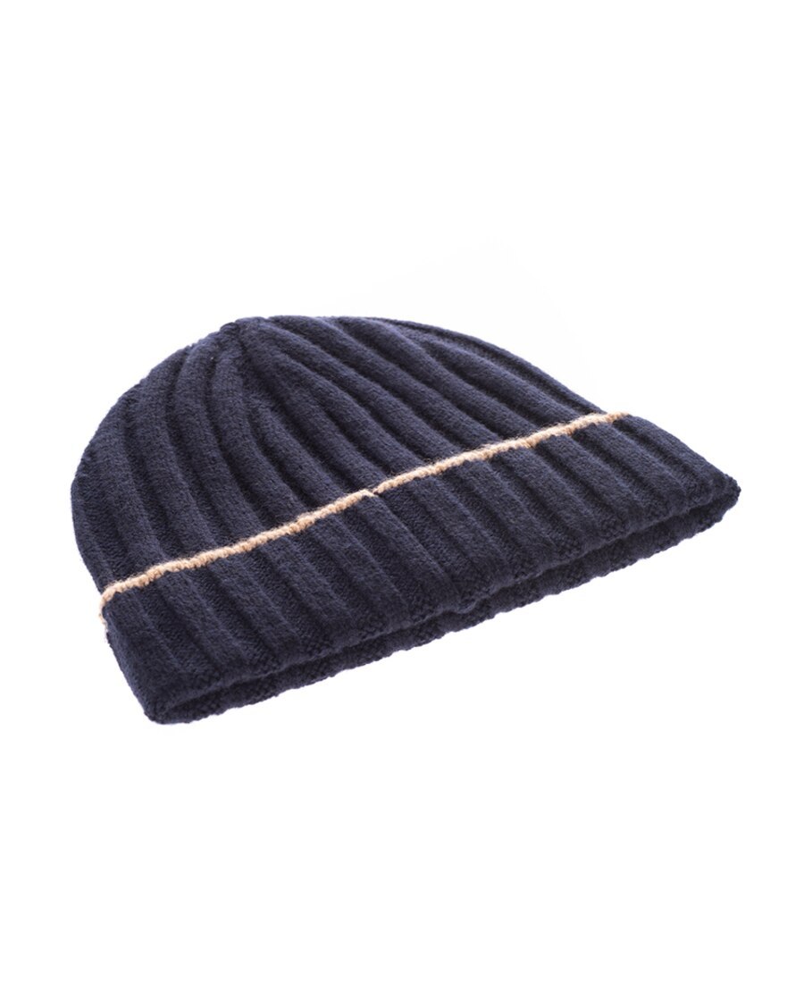 Brunello Cucinelli Ribbed Beanie In Black