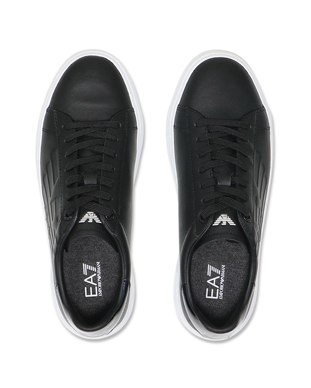 Ea7 Logo Strapped Casual Sneakers In White