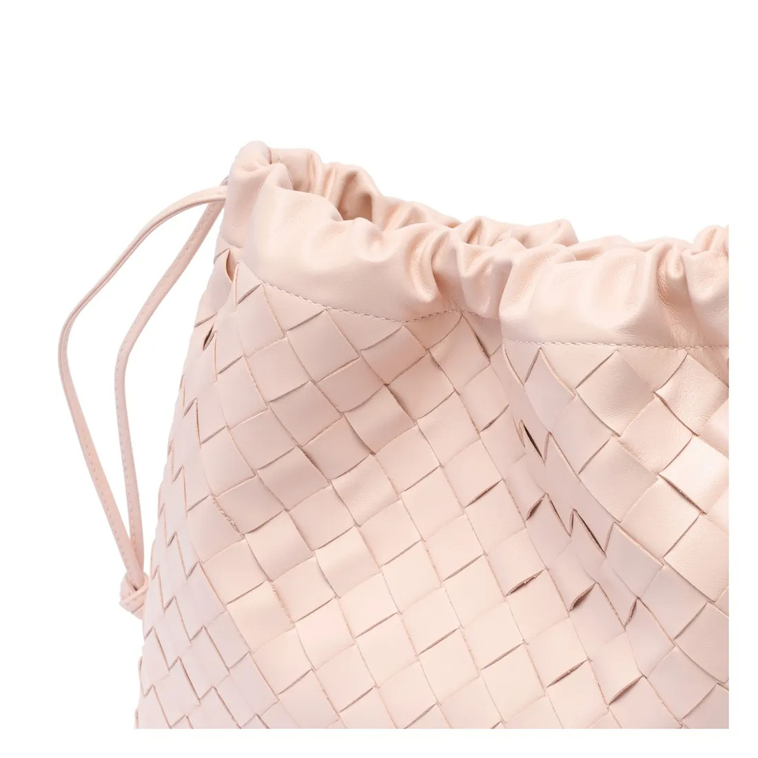 Bottega Veneta Medium Dustbag Intrecciato Leather Shoulder Bag In Nude