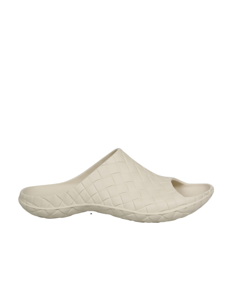 Bottega Veneta Intreccio Slip-on Slides In Nude