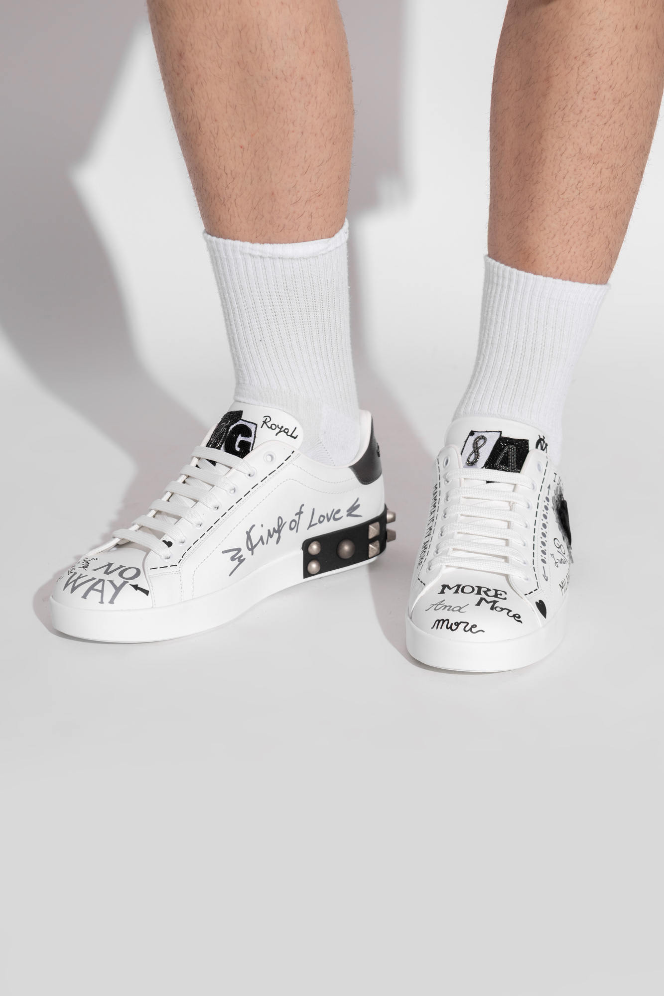 Dolce & Gabbana Portofino Calfskin Sneakers