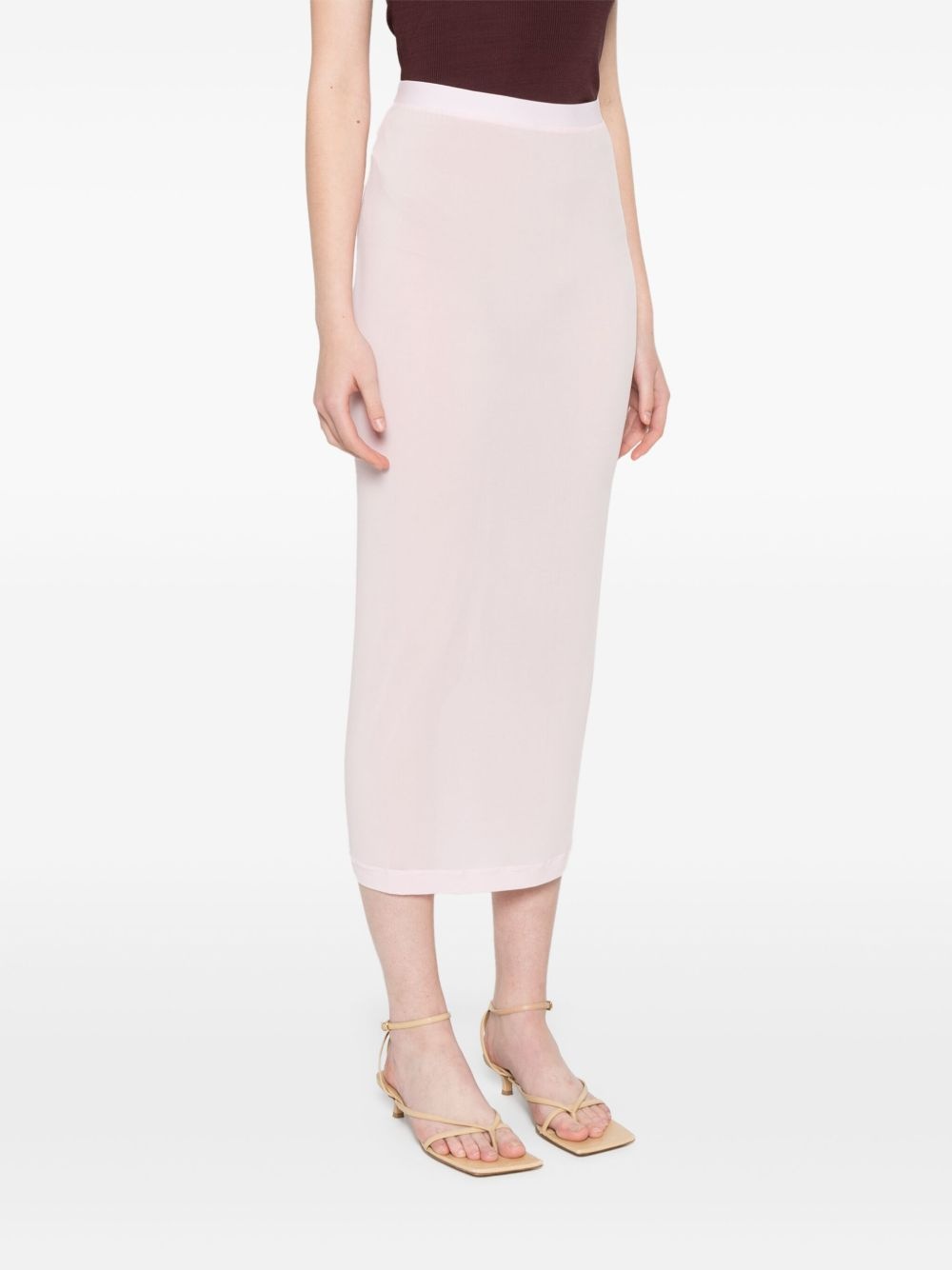 Wardrobe.nyc Sheer Tube Midi Skirt