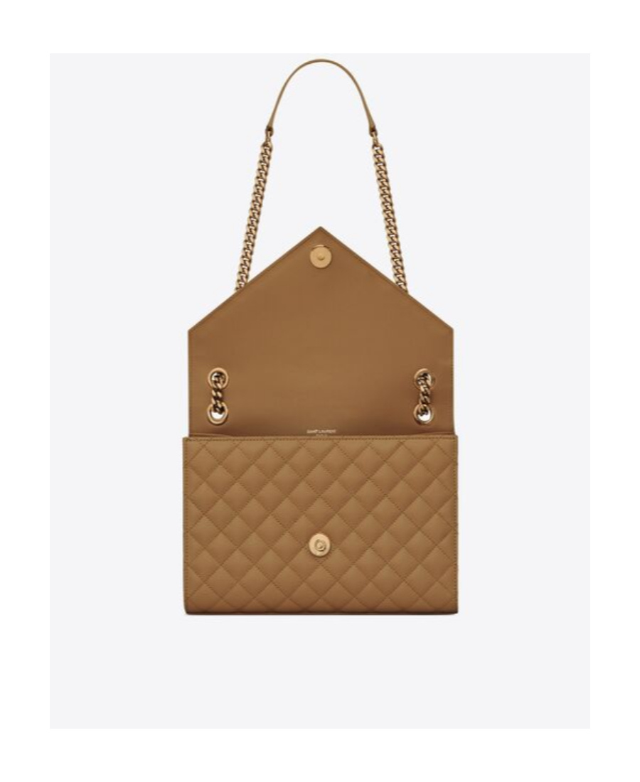 Saint Laurent Cassandra Quilted Shoulder Bag In Brown