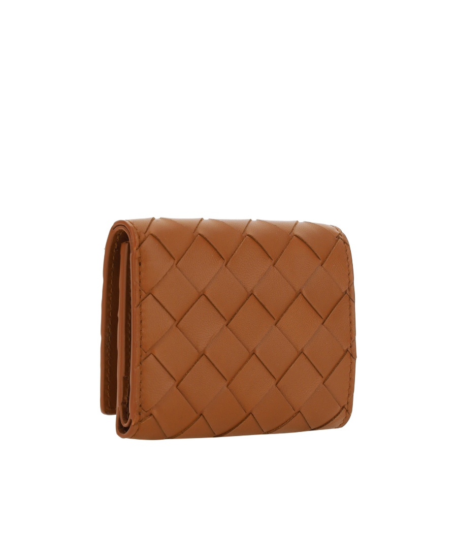 Bottega Veneta Small Intrecciato Leather Wallet In Brown