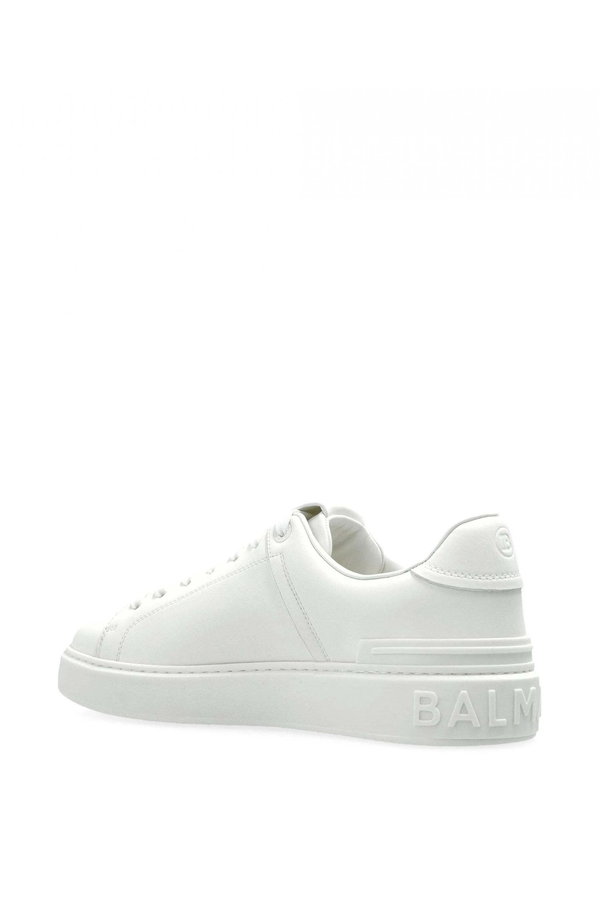 Balmain Lace-up Sneakers In White