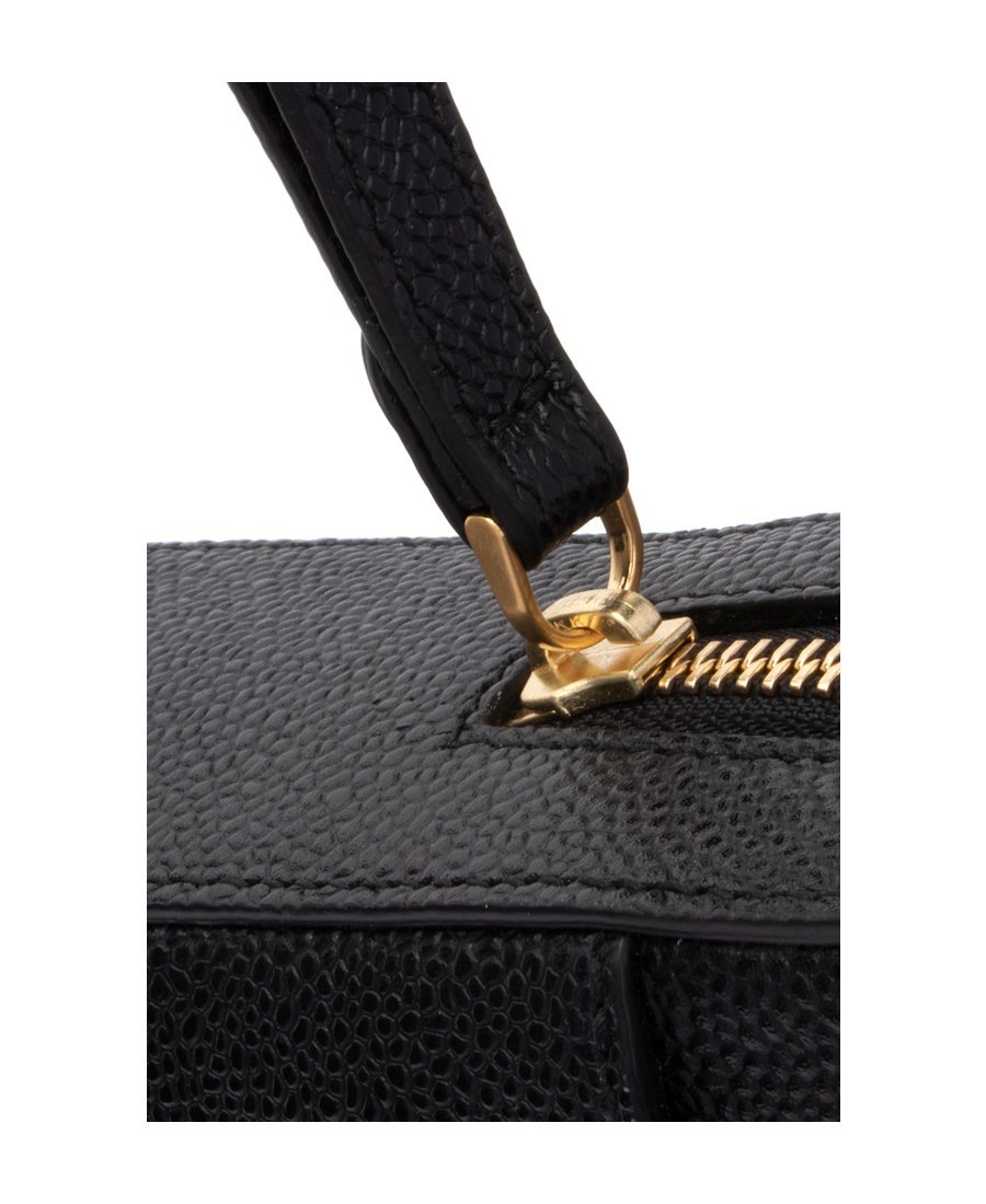 Thom Browne Textured Zip Pouch In Black