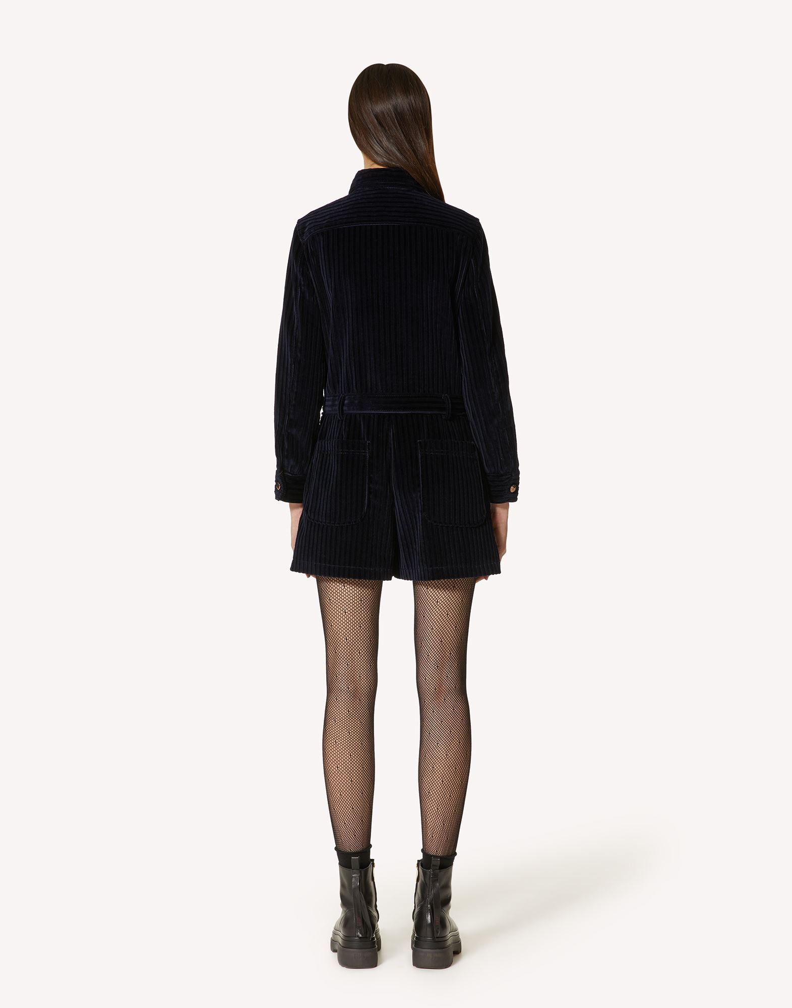 Red Valentino Long-sleeved Jumpsuit In Black