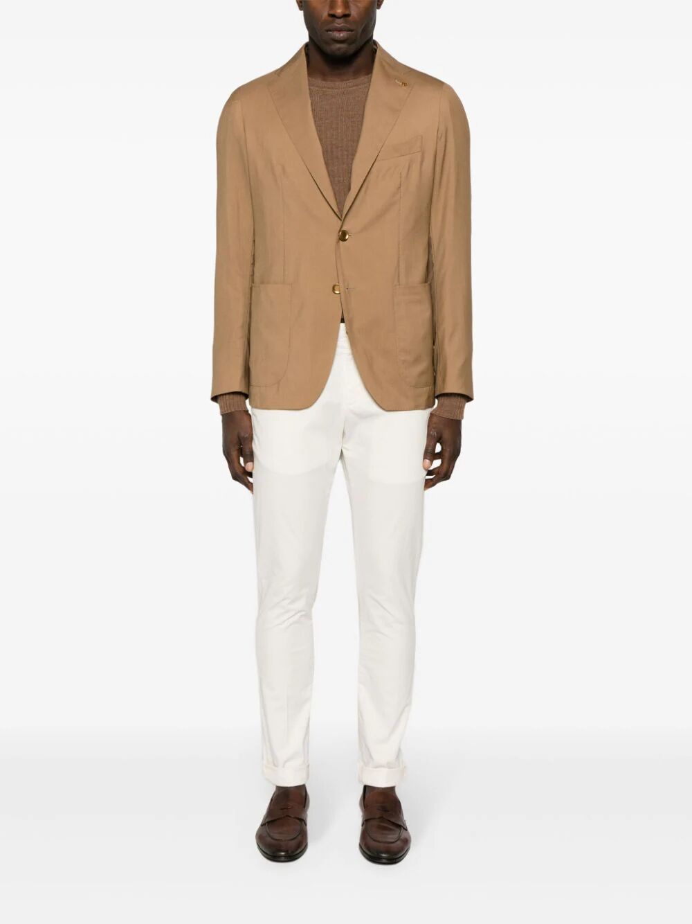 Dondup Gaubert Mid-rise Tapered Trousers In White