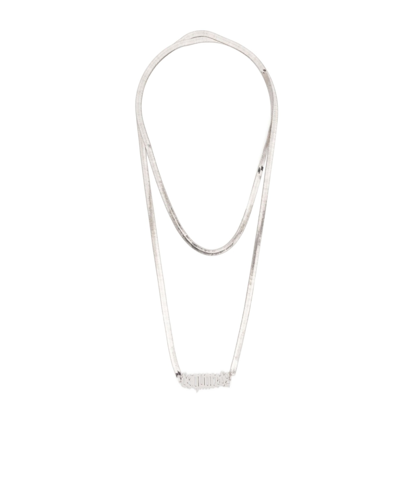Dsquared2 Logo-lettering Necklace In White