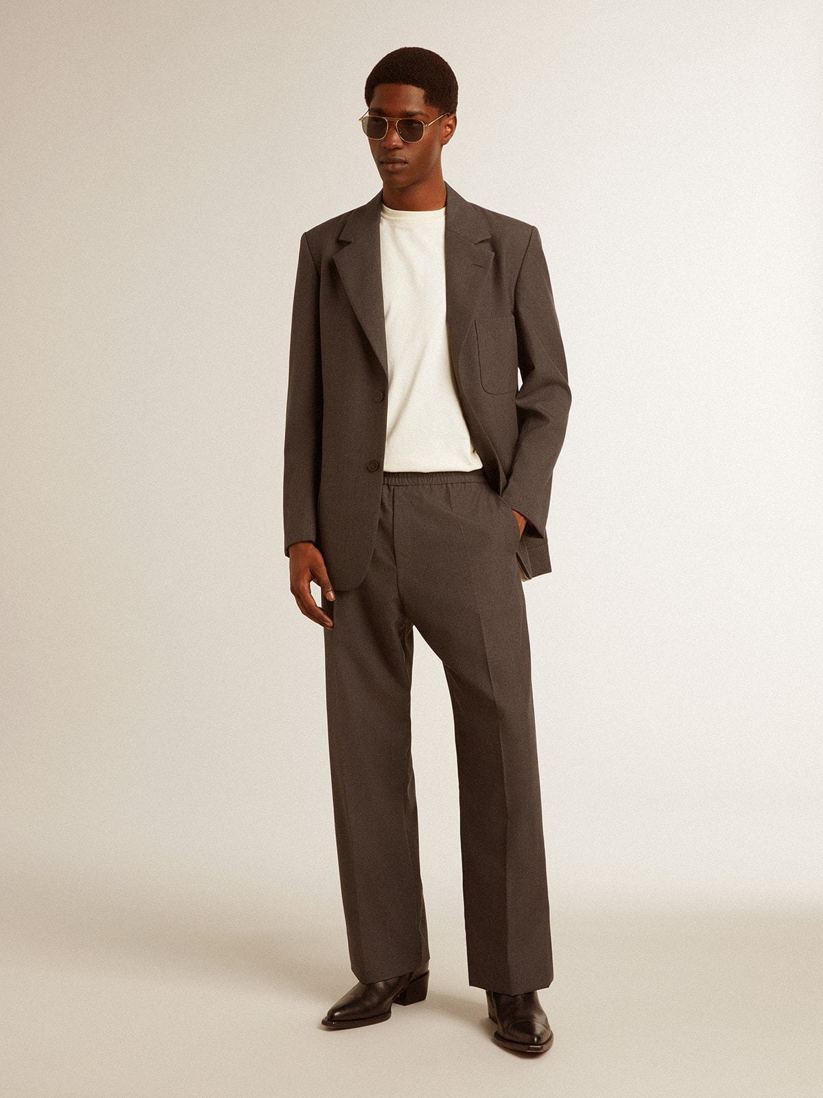 Golden Goose Trousers Anthracite In Green