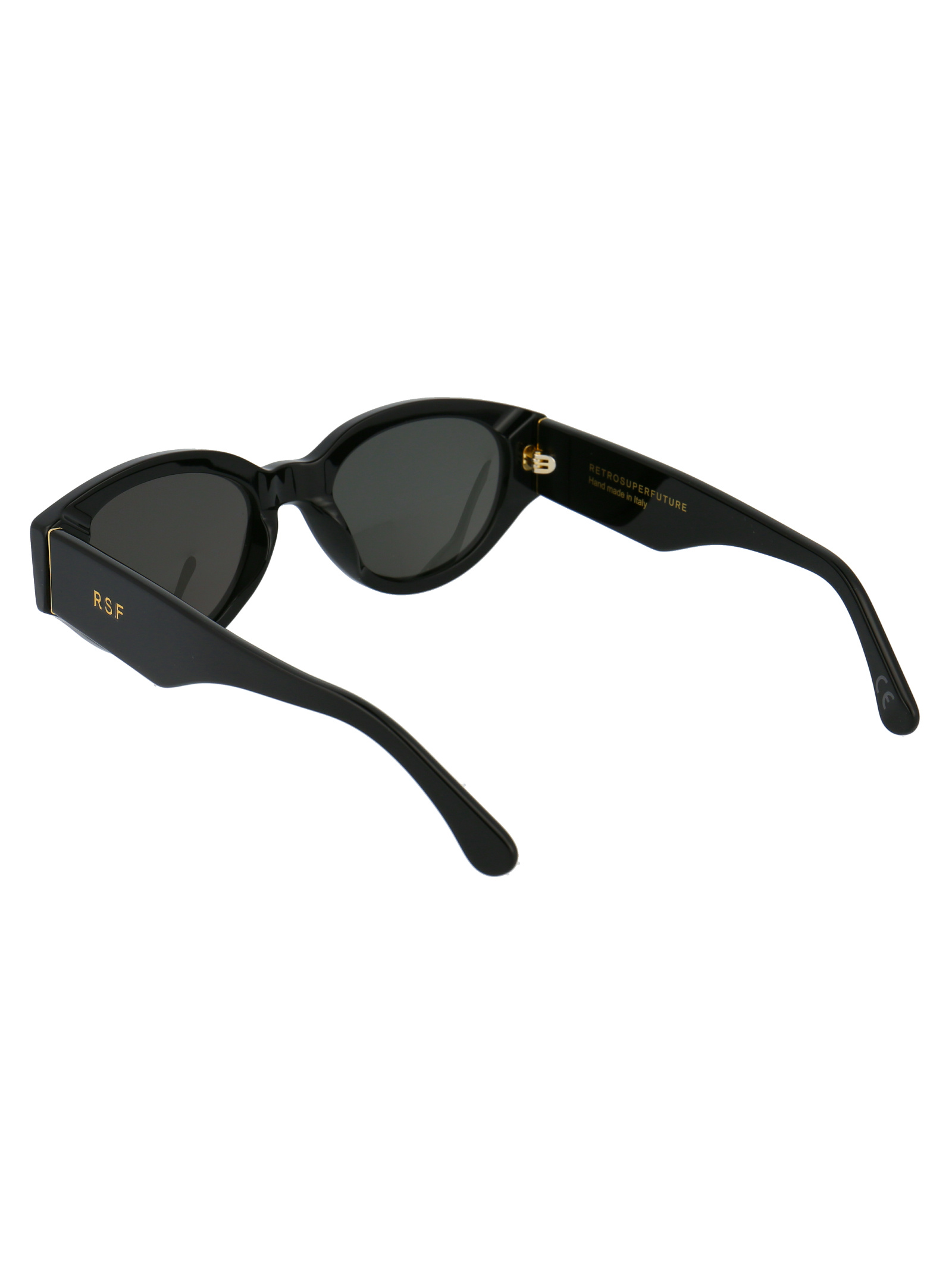 Retrosuperfuture Black Logo Sunglasses In Black
