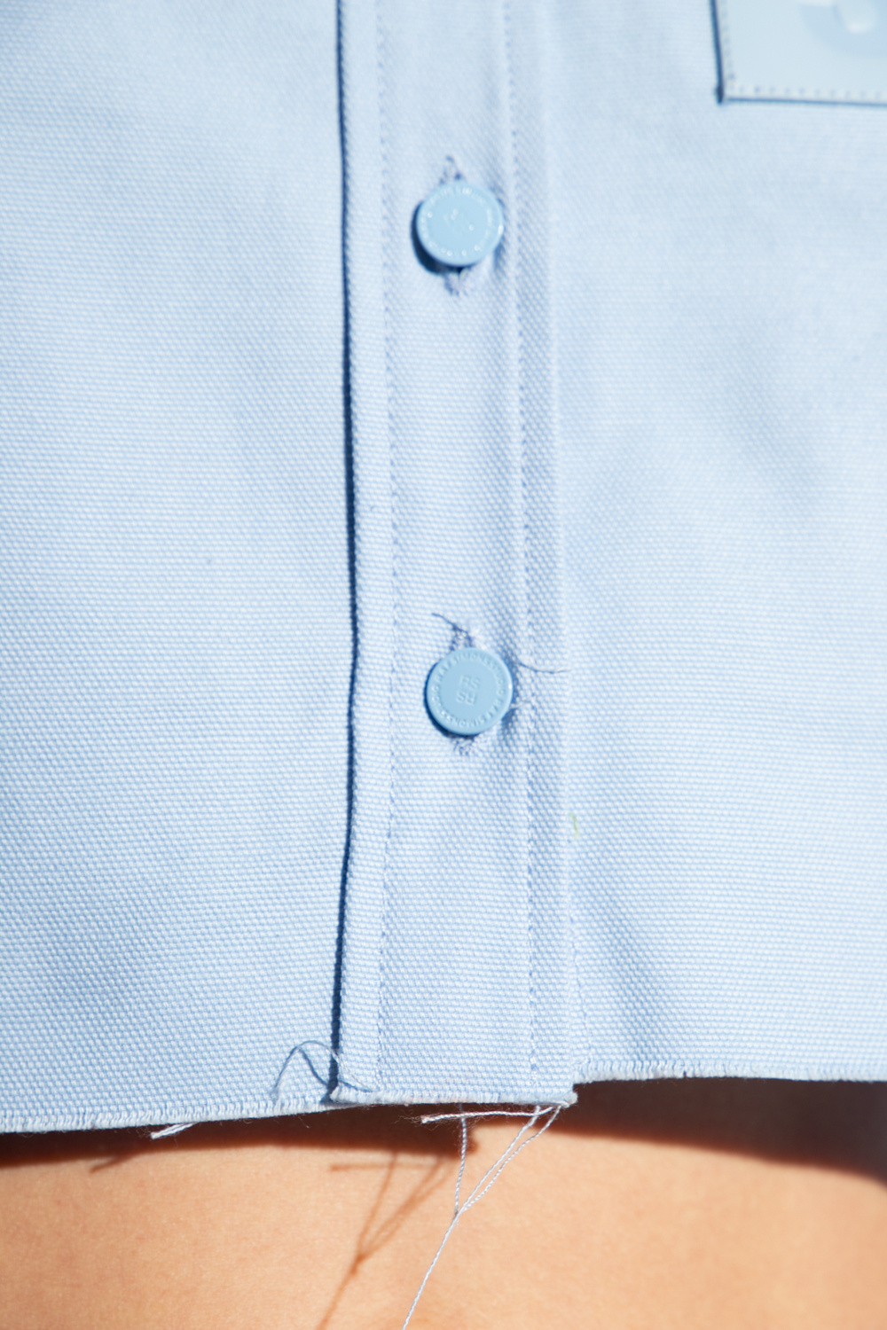 RAF SIMONS CROPPED COTTON SHIRT