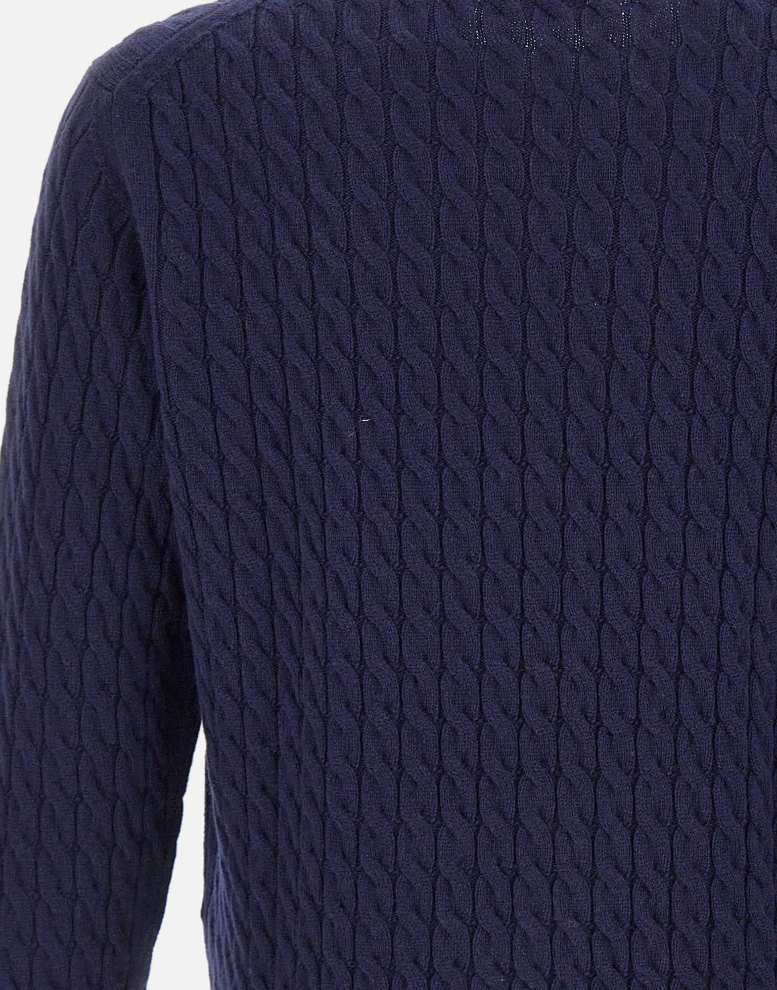 Eleventy Long-sleeved Wool Sweater In Blue