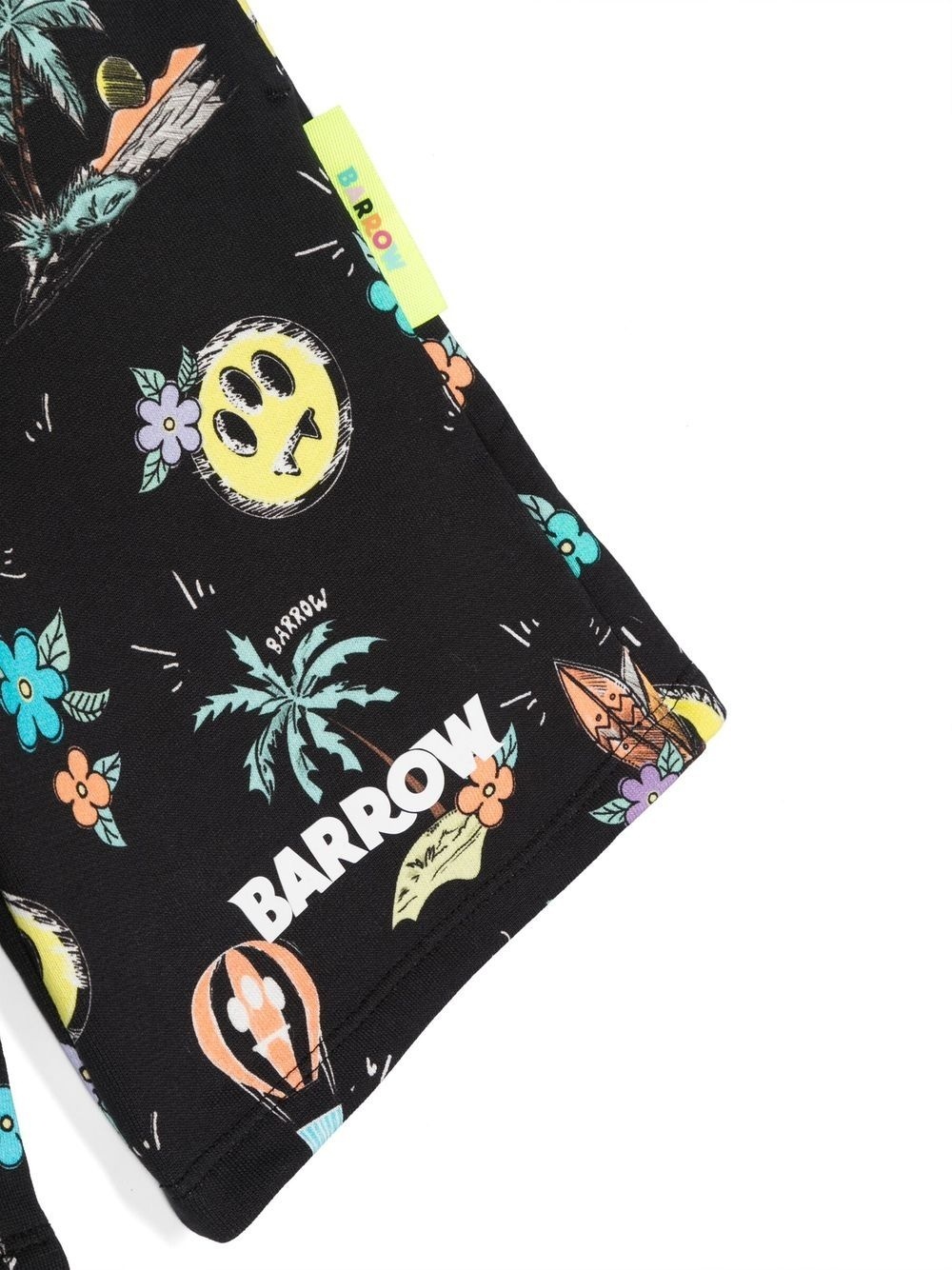 Barrow Graphic-print Track Shorts In Black