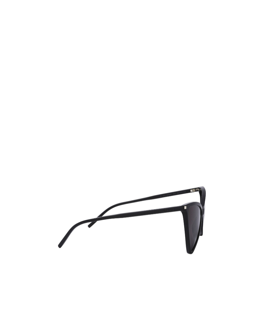 Saint Laurent Black Logo Sunglasses In Black