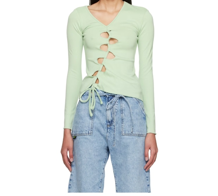 Avavav Ssesne Exclusive Green Long Sleeve T-shirt In Blue
