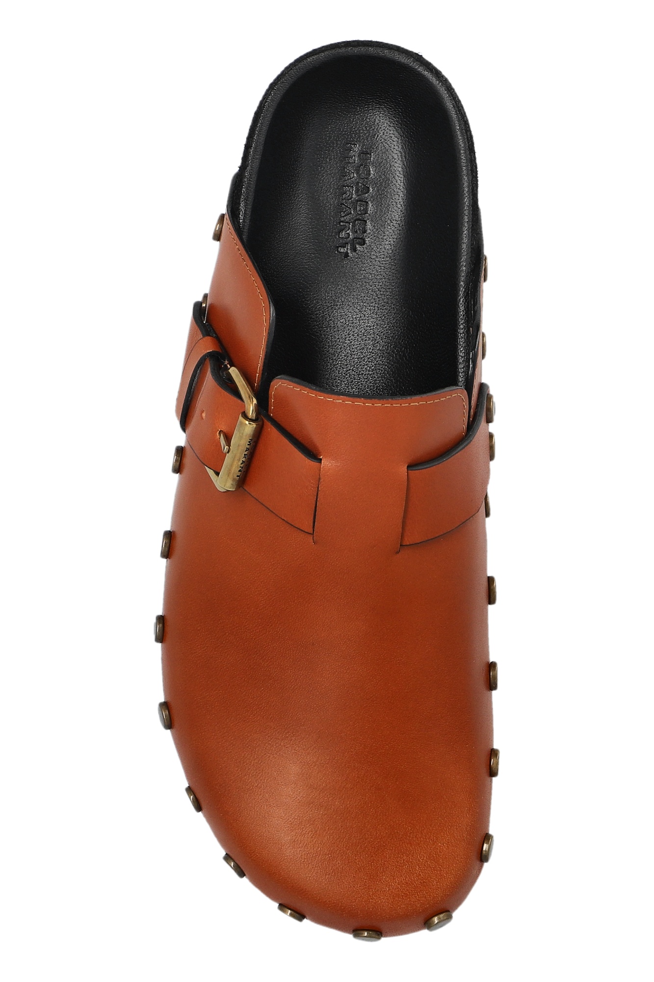 Isabel Marant Buckle-fastening Studded Clogs In Brown
