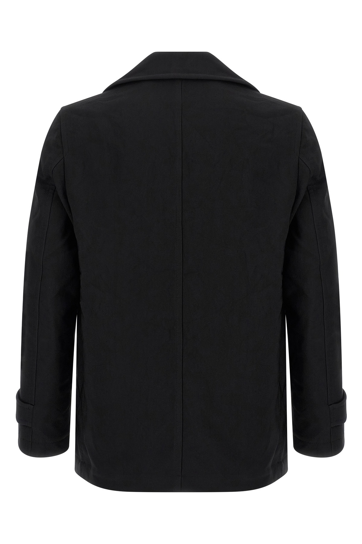 Comme Des Garçons Double-breasted Coat Featuring Notched Lapels In Black