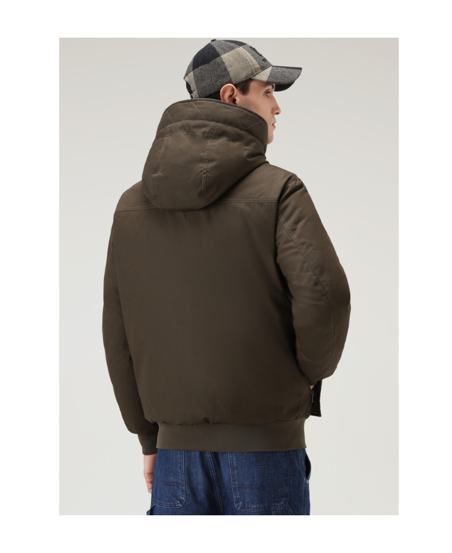 Woolrich Hooded Down Jacket In Black