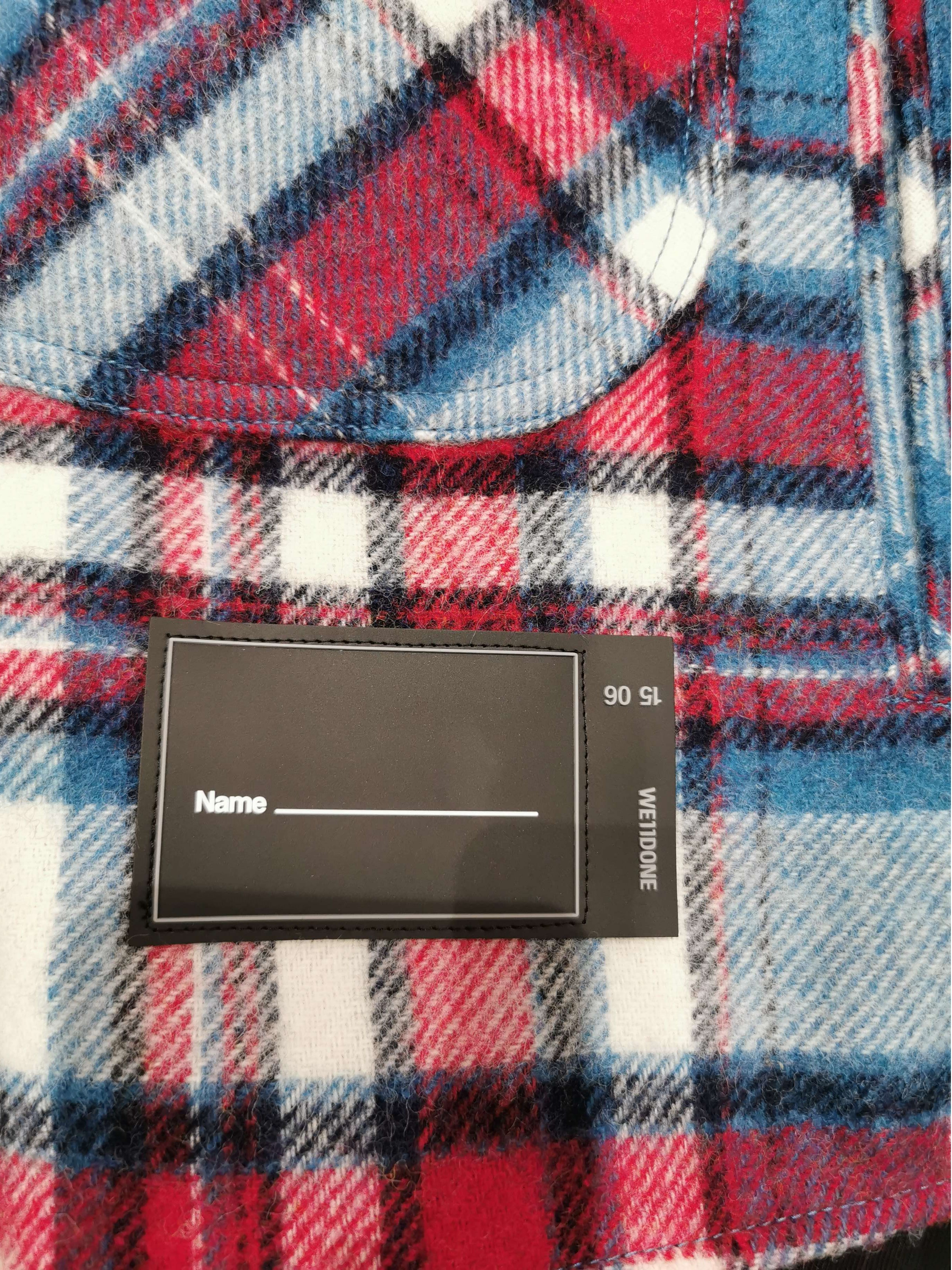 We11 Done Checked-print Shirt Jacket In Multicolor