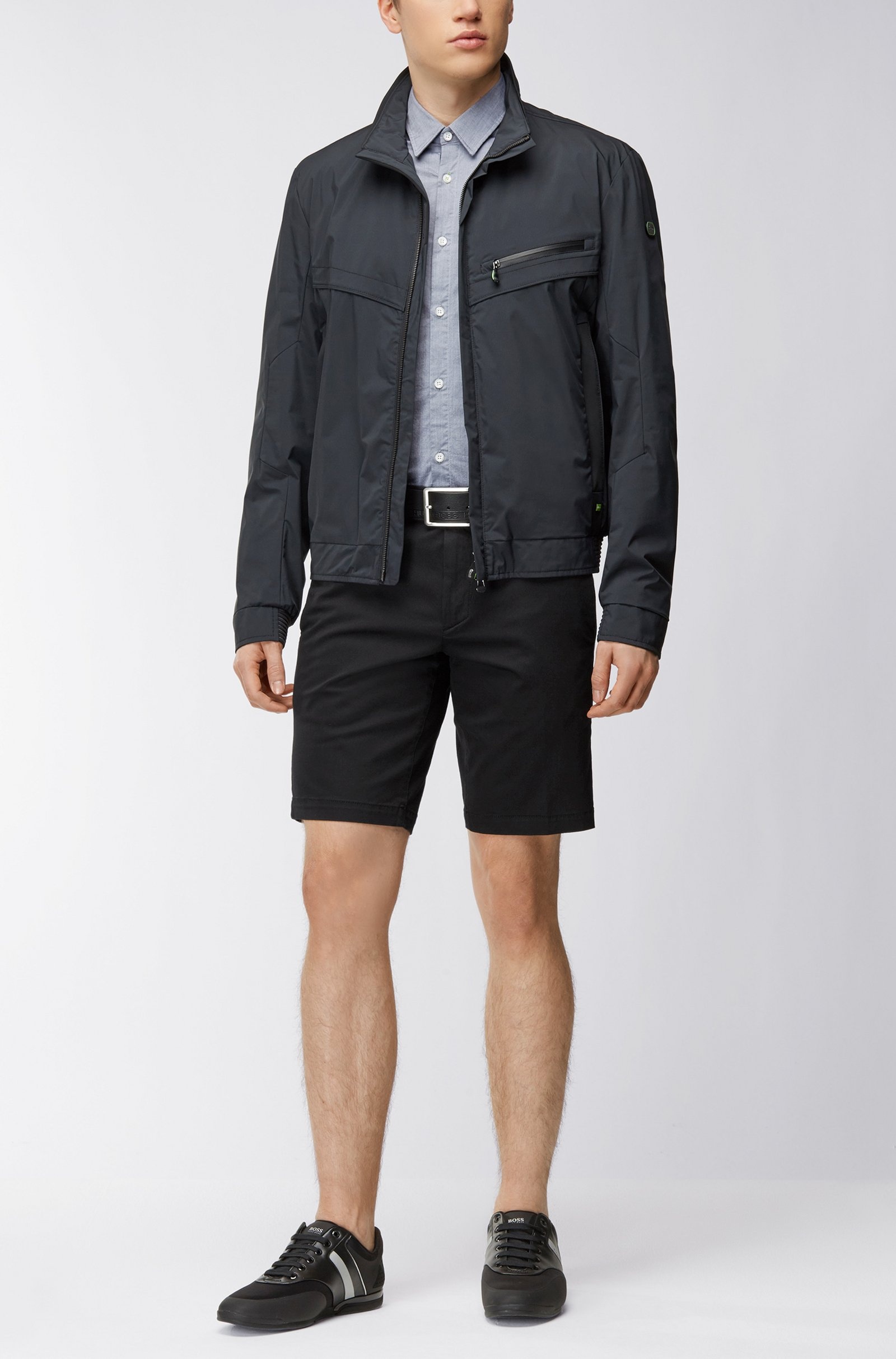 Hugo Boss Button Slim Shorts In Black