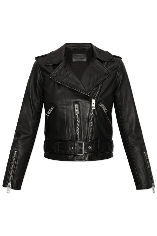 Allsaints All Saints Balfern Biker Wome In Black