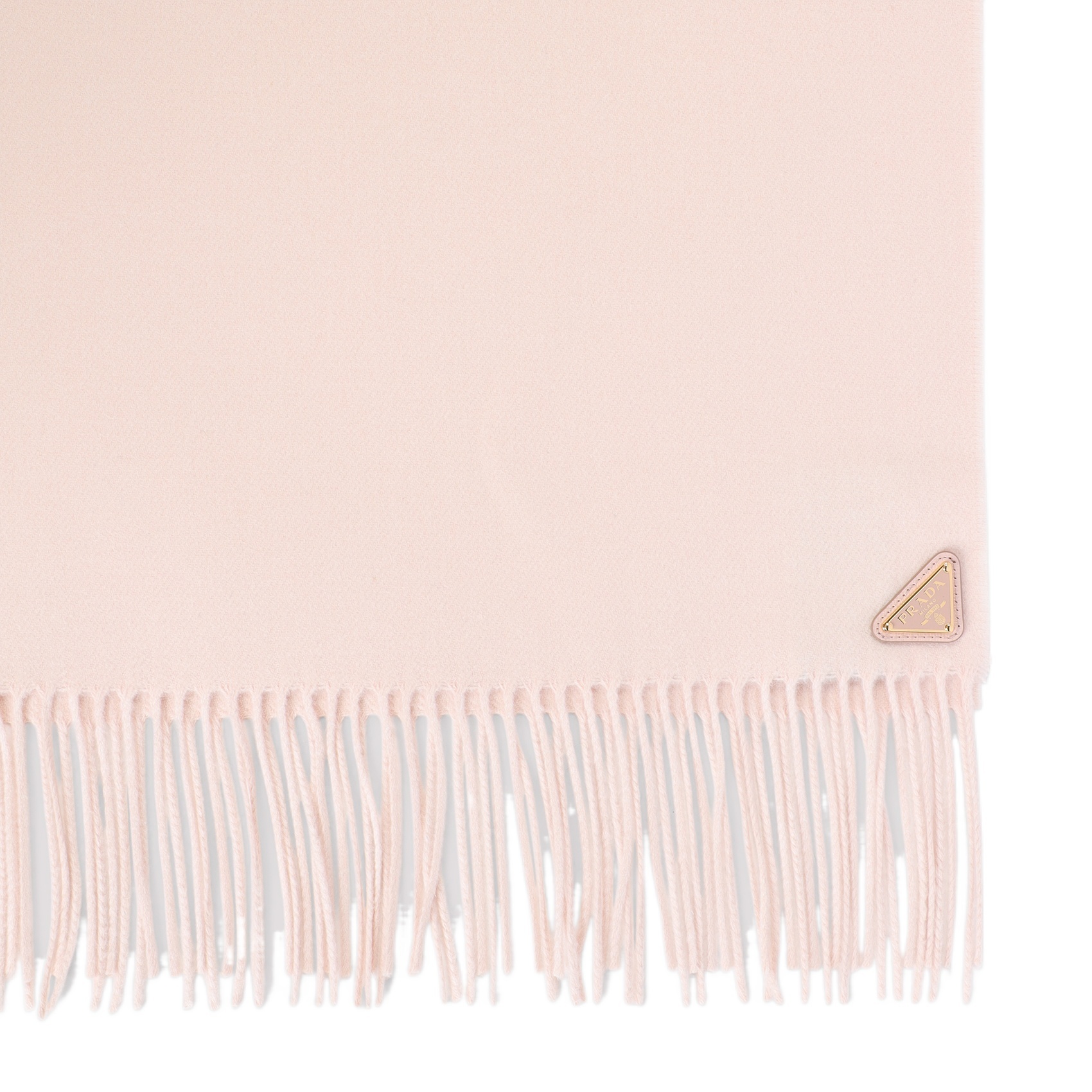 Prada Silk Cashmere Blend Scarf Fringe In Pink
