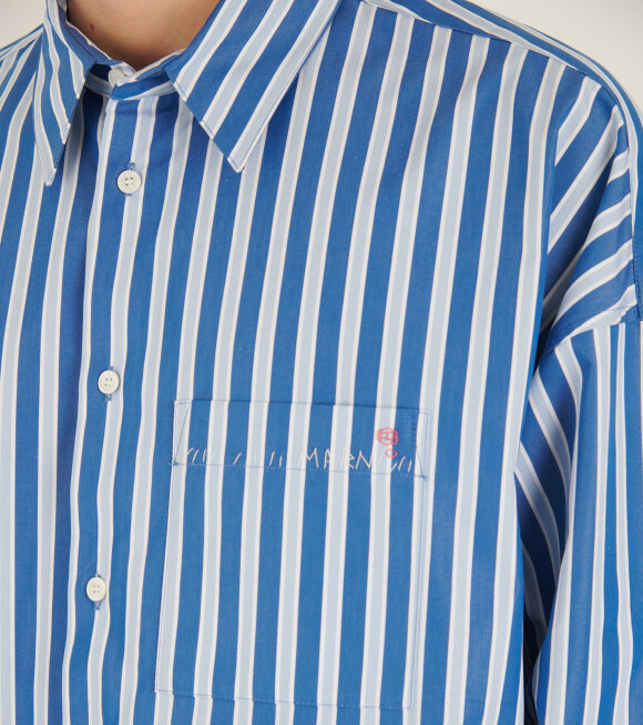 Marni Man Shirt Blue Size 42 Cotton In Blue