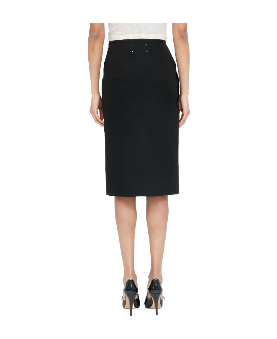 Maison Margiela Wrap-around Pencil Skirt In Black