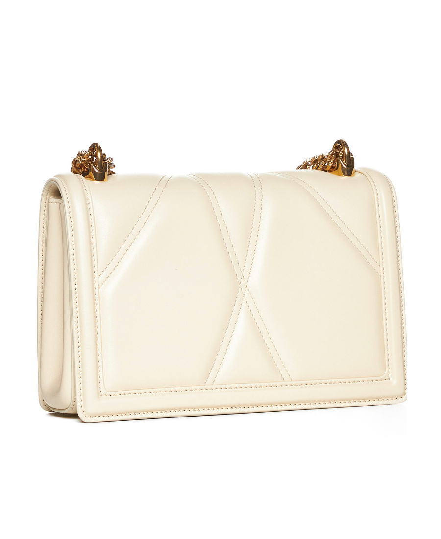 Dolce & Gabbana Medium Devotion Shoulder Bag In White