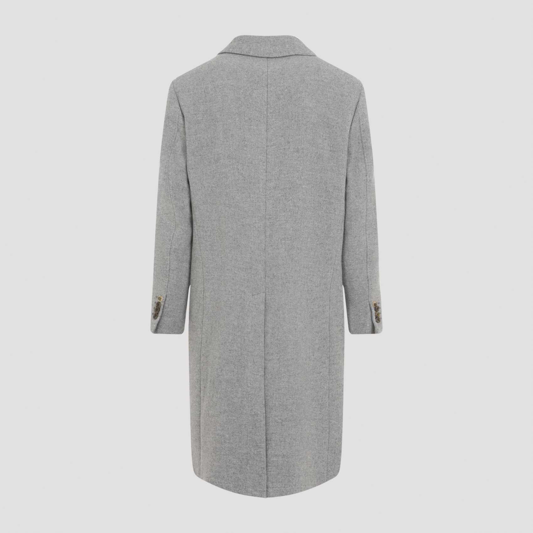 Etro Wool And Cashmere Long Coat In Gray
