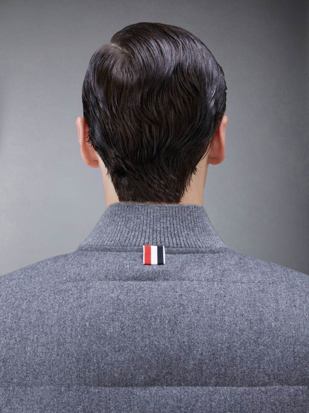 Thom Browne Sleeveless Down Vest In Gray