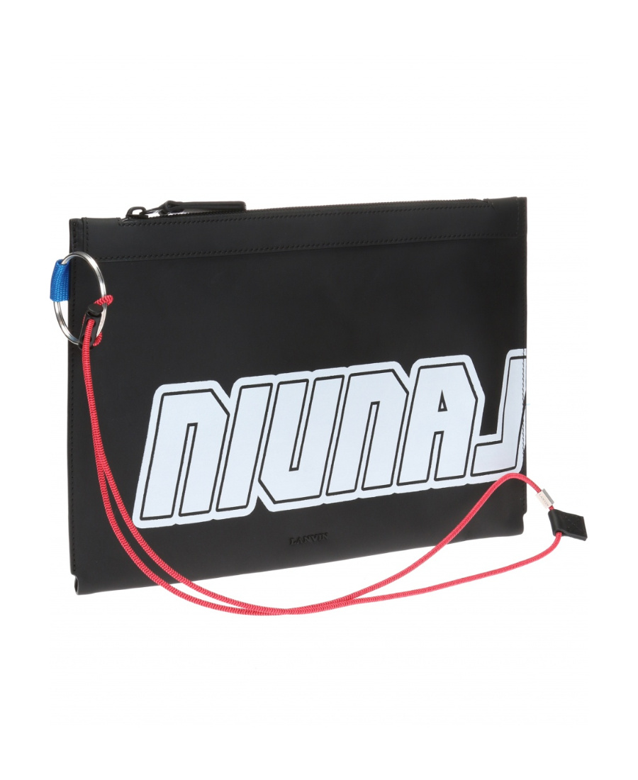Lanvin Logo Clutch In Black
