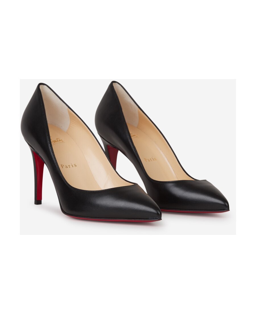 Christian Louboutin Hot Chick Black Patent Leather Pumps In Black