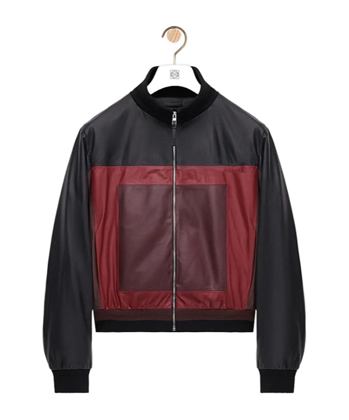 Loewe High Collar Cropped Jacket In Black
