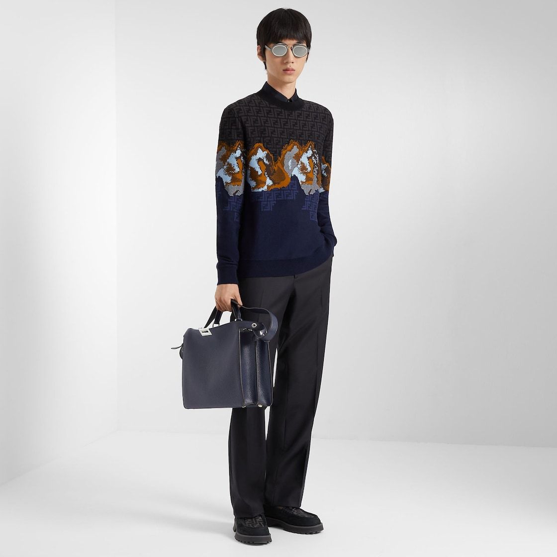 Fendi Peekaboo Iseeu Medium Tote Bag In Blue