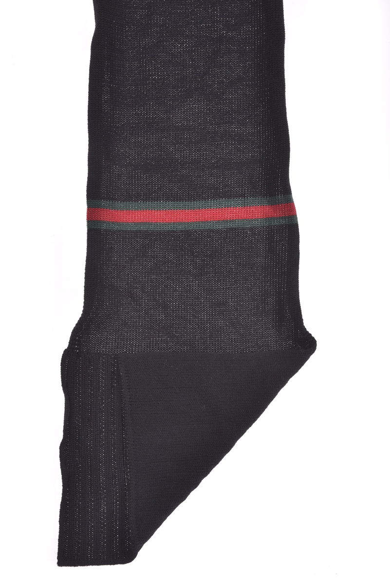 Gucci Knitted Scarf In Black