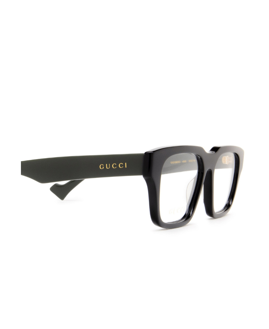 Gucci Colour-block Square Glasses In Black