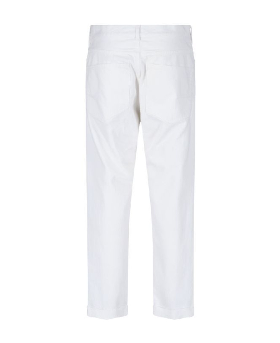 Dior Belt Ring Denim Trousers In White