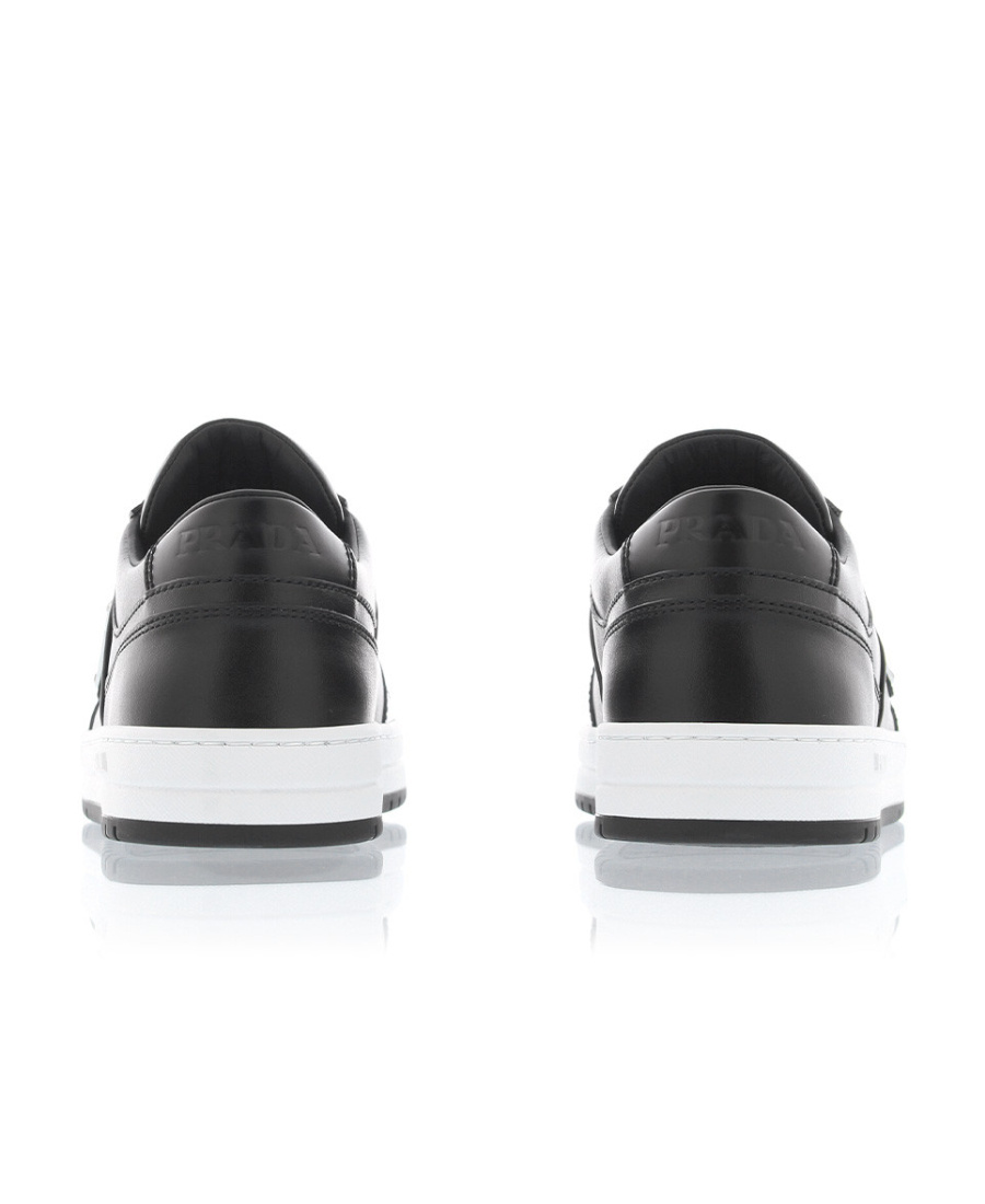 Prada Downtown Logo Low-top Sneakers In Black